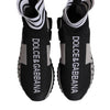 Dolce & Gabbana Black Gray Sorrento Socks Women Sneakers Shoes