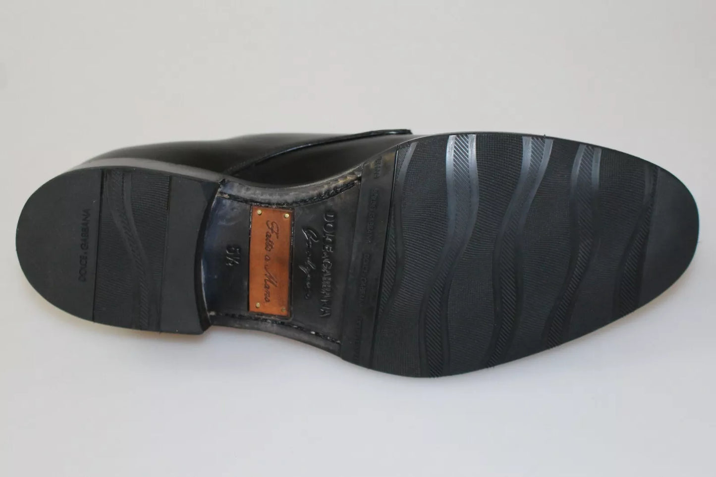 Dolce &amp; Gabbana Elegante Derby-Schuhe aus schwarzem Leder