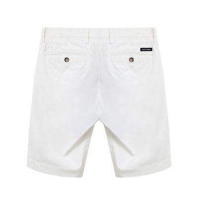 Dolce & Gabbana White Cotton Bermuda Shorts