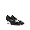 Escarpin en viscose noire Dolce &amp; Gabbana