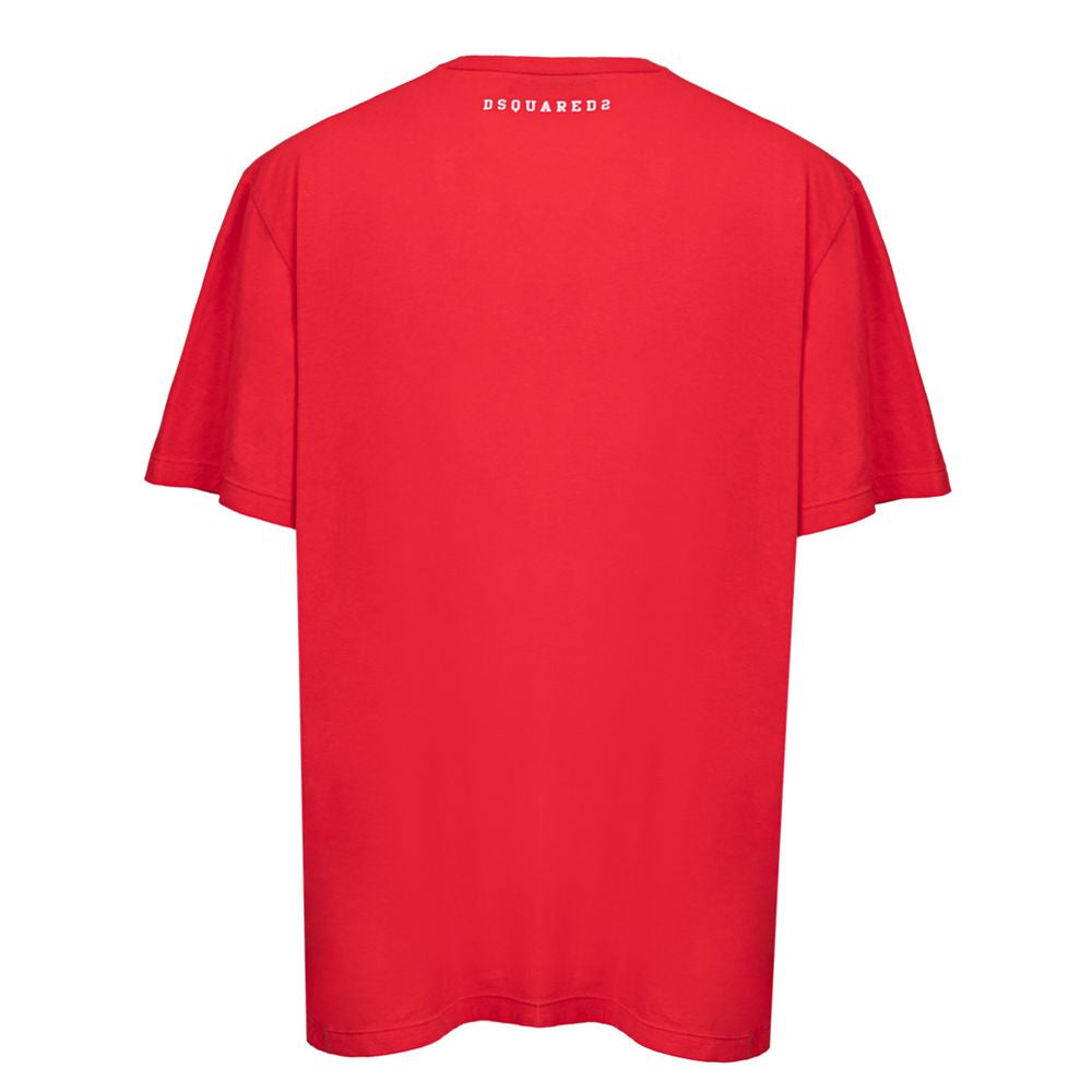 T-shirt en coton rouge Dsquared²