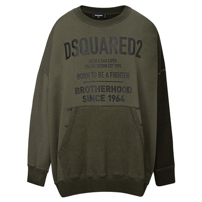 Dsquared² Green Cotton Sweatshirt
