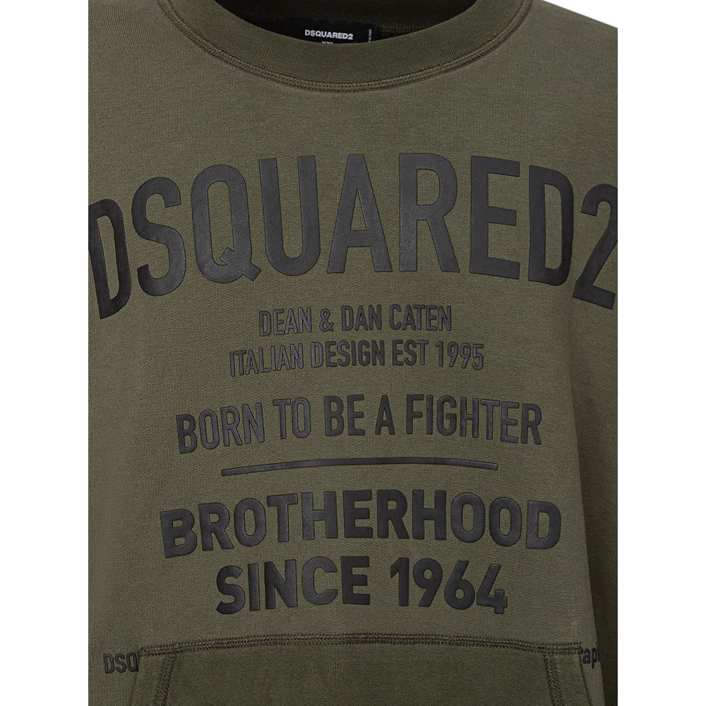 Dsquared² Grünes Baumwoll-Sweatshirt