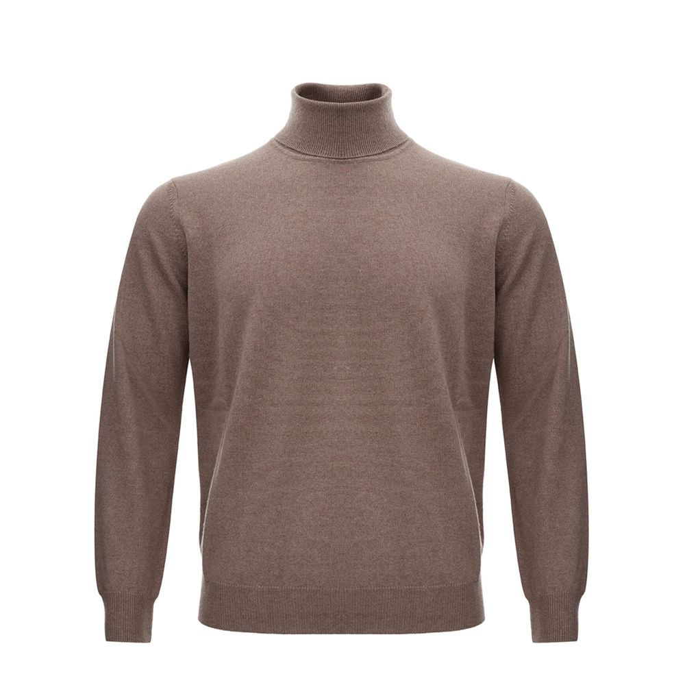 KANGRA brauner Wollrollkragenpullover