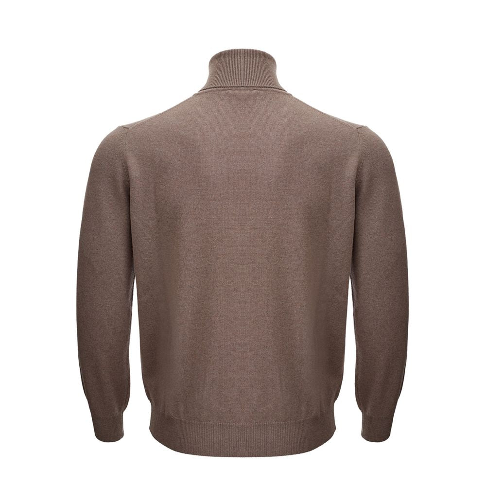 KANGRA brauner Wollrollkragenpullover