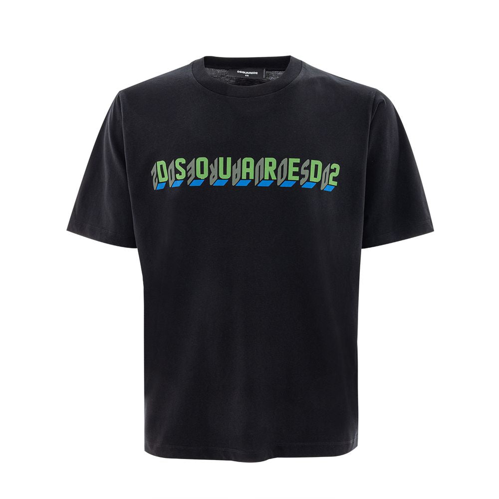Dsquared² Schwarzes Baumwoll-T-Shirt