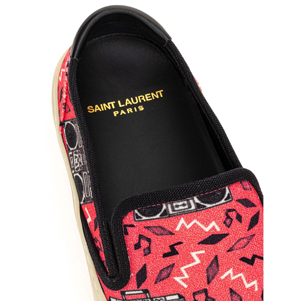 Saint Laurent Pink Cotton Platform Sneakers
