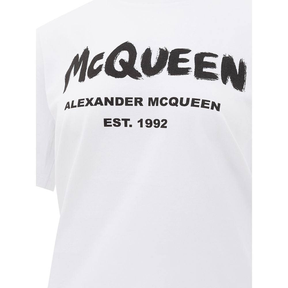 Weißes Baumwoll-T-Shirt von Alexander McQueen