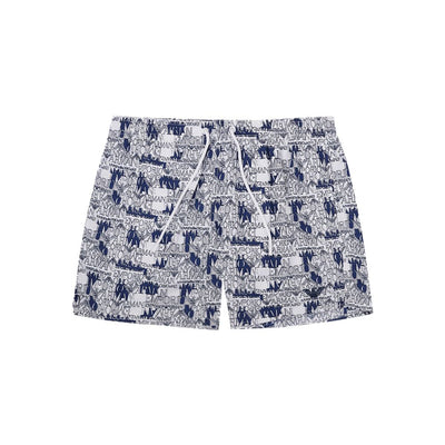 Emporio Armani White Polyester Swim Shorts