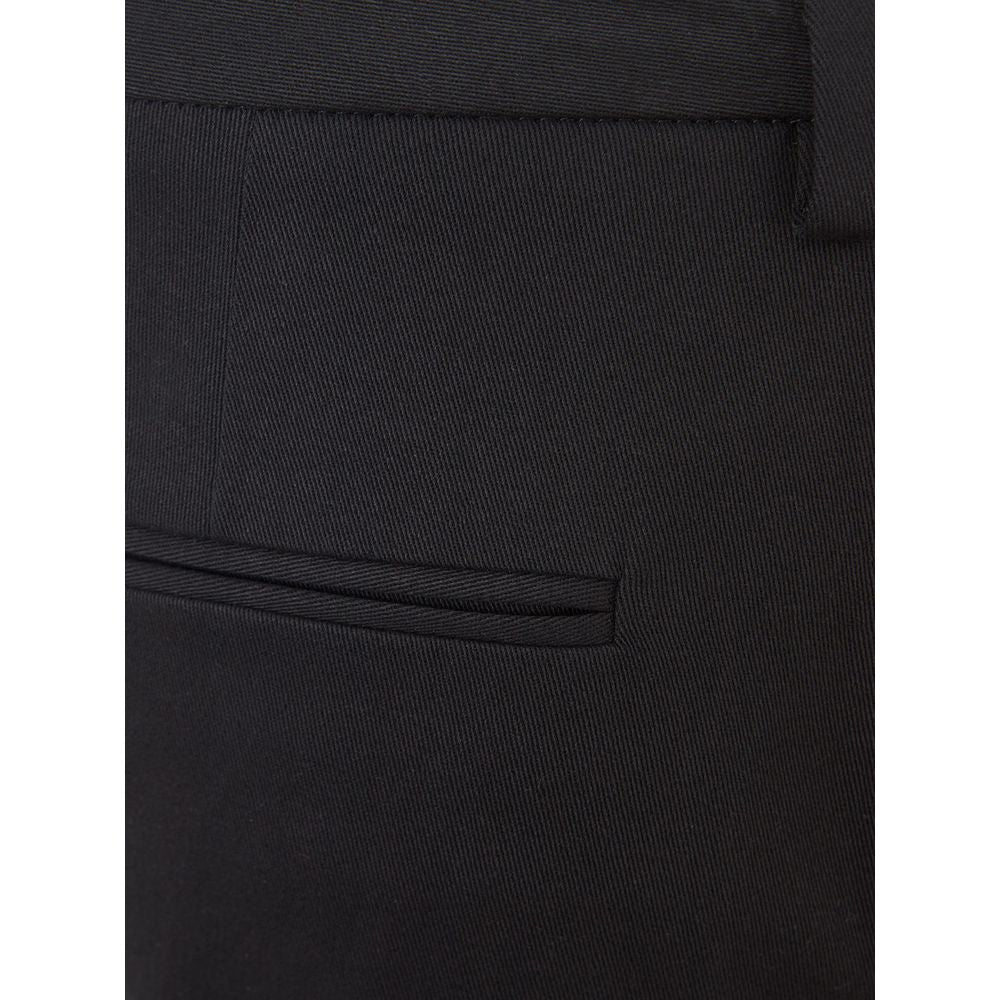 Schwarze Lardini-Chinohose aus Baumwolle