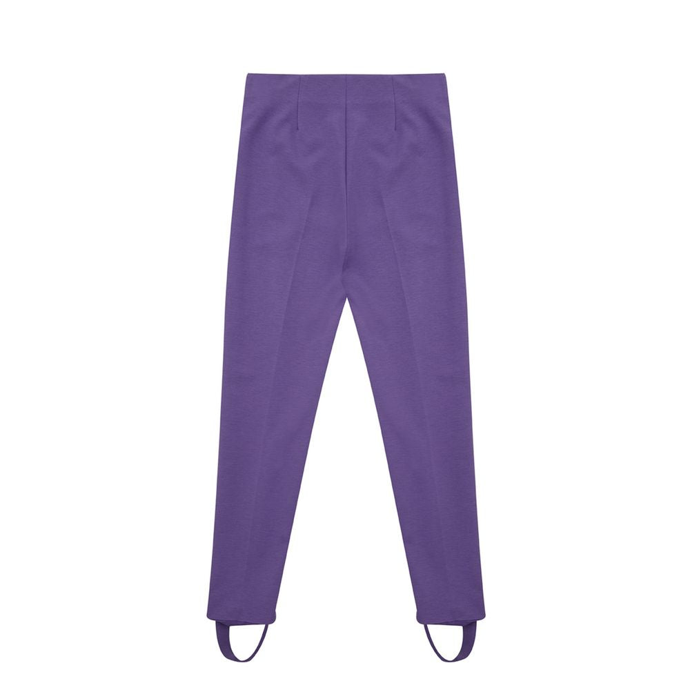 Pantalon élégant en viscose violet Lardini