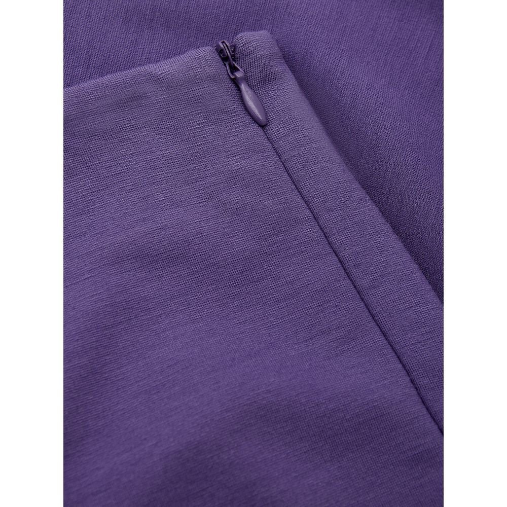 Pantalon élégant en viscose violet Lardini