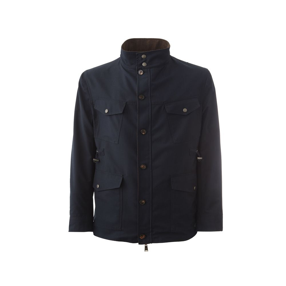 Veste élégante en laine bleue Lardini pour homme
