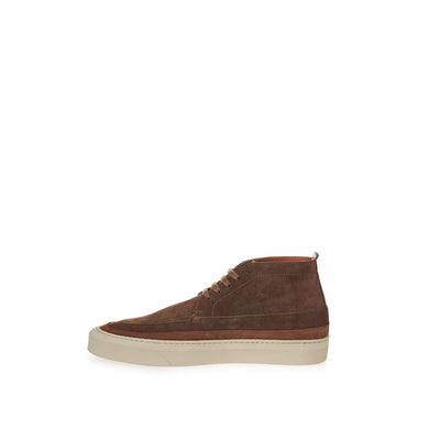 Lardini Brown Suede Leather Athletic Sneakers