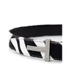 Tom Ford Black And White Leather Regular Belt