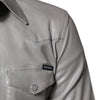 Dolce & Gabbana Metallic Gray Cotton Button Down Shirt