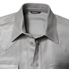 Dolce & Gabbana Metallic Gray Cotton Button Down Shirt