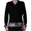 Dolce & Gabbana Black Camouflage V-neck Pullover Sweater