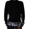 Dolce & Gabbana Black Camouflage V-neck Pullover Sweater