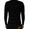 Dolce & Gabbana Black Pineapple Crew Neck Pullover Sweater
