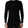 Dolce & Gabbana Black Pineapple Crew Neck Pullover Sweater