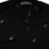 Dolce & Gabbana Black Pineapple Crew Neck Pullover Sweater