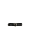 PINKO Black Calf Leather Bos Taurus Regular Belt