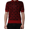 Dolce &amp; Gabbana – Rotes XOXO-Poloshirt aus Baumwolle mit Kragen