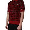 Dolce &amp; Gabbana – Rotes XOXO-Poloshirt aus Baumwolle mit Kragen