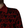 Dolce &amp; Gabbana – Rotes XOXO-Poloshirt aus Baumwolle mit Kragen