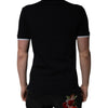 Dolce &amp; Gabbana – Schwarzes Poloshirt aus Baumwolle mit Kronenkragen