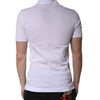 Dolce & Gabbana White Cotton Logo Collared Polo T-shirt
