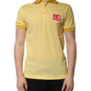 Dolce &amp; Gabbana – Gelbes Poloshirt aus Baumwolle mit Logo und Kragen