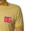 Dolce &amp; Gabbana – Gelbes Poloshirt aus Baumwolle mit Logo und Kragen