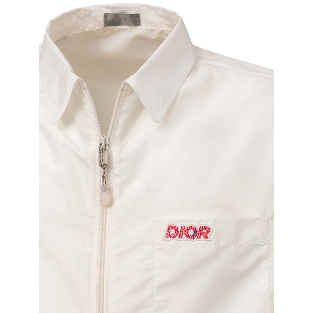 Dior Kurzarmhemd aus weißem Polyester