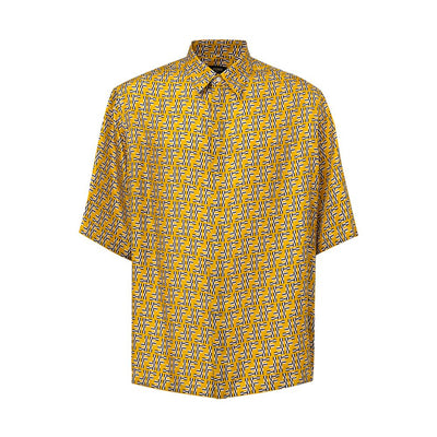 Chemise en soie jaune Fendi