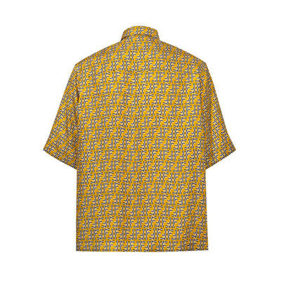 Chemise en soie jaune Fendi