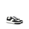 Dsquared² Black And White Leather Athletic Sneakers