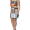 Dolce & Gabbana Multicolor Cotton Stripe Sleeveless Dress