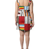 Dolce & Gabbana Multicolor Cotton Stripe Sleeveless Dress