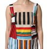 Dolce & Gabbana Multicolor Cotton Stripe Sleeveless Dress