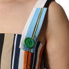 Dolce & Gabbana Multicolor Cotton Stripe Sleeveless Dress