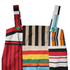 Dolce & Gabbana Multicolor Cotton Stripe Sleeveless Dress