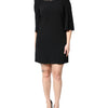 Dolce & Gabbana Black Crystal Embellished Round Neck Mini Dress