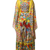 Dolce & Gabbana Multicolour Carretto Print Kaftan Twill Dress