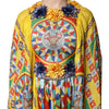 Dolce & Gabbana Multicolour Carretto Print Kaftan Twill Dress