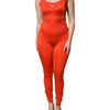 Dolce & Gabbana Orange Sleeveless Bodycon Jumpsuit Dress