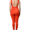 Dolce & Gabbana Orange Sleeveless Bodycon Jumpsuit Dress