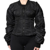 Dolce & Gabbana Black Nylon Full Zip Bustier Corset Jacket