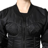 Dolce & Gabbana Black Nylon Full Zip Bustier Corset Jacket